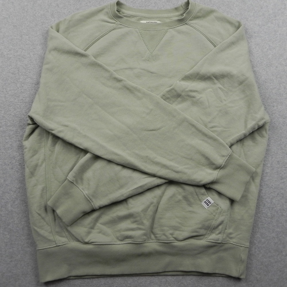 Zero Foxtrot Sweatshirt Mens Medium Green Cotton Crewneck Stay Zero Pullover